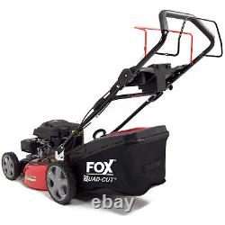 20 Petrol Lawn Mower Self Propelled 4 Blades Fox 51cm 196cc & Jerry Can