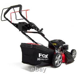 20 Petrol Lawn Mower Self Propelled 4 Blades Fox 51cm 196cc & Jerry Can