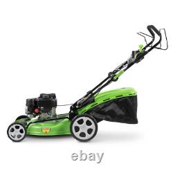 Dellonda Self Propelled Petrol Lawnmower Grass Cutter 144cc 46cm 4-Stroke A