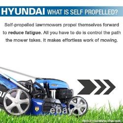 Hyundai 17/43cm 139cc Self-Propelled Petrol Roller Lawnmower HYM430SPR