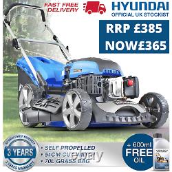 Hyundai HYM510SP 20 51cm 510mm Lawnmower Self Propelled 173cc Petrol Lawn Mower