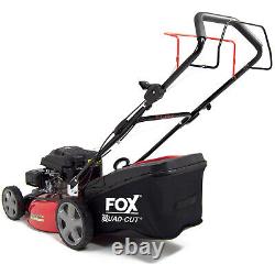 Petrol Lawn Mower Self Propelled 4 Blades Fox 18 46cm Lawnmower & Jerry Can