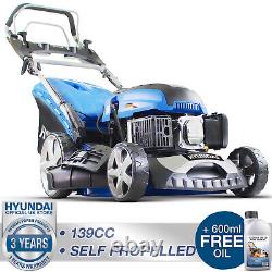 Petrol Lawnmower Electric Start Self Propelled 139cc 46cm Mulching And Extras