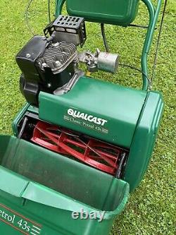 Qualcast Classic 43s Petrol Lawnmower Self Propelled SERVICED Scarifier