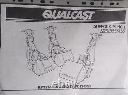 Qualcast Suffolk Punch 35 Petrol Cylinder Lawnmower Mower 14 Cut Self Propelled