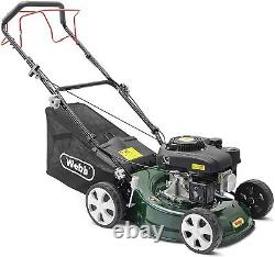 Self Propelled Petrol Rotary Lawn Mower 7 Cutting Heights Webb 123cc Engine